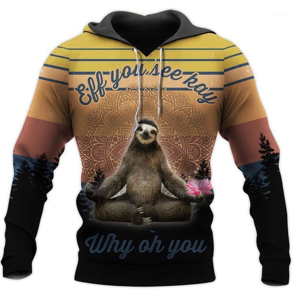 men's hoodies & sweatshirts eff you see kay sloth 3d all over print suit fashion autumn sweatshirt/hoodie/zipper hoodie fun streetwea, Black
men's hoodies & sweatshirts eff you see kay sloth 3d all over print suit fashion autumn sweatshirt/hoodie/zipper hoodie fun streetwea, Black