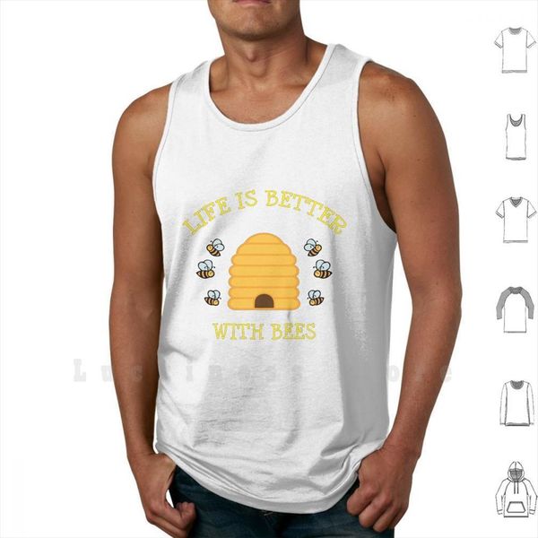 bee beehive life is men better with bees beekeeper present tank vest sleeveless, White;black
bee beehive life is men better with bees beekeeper present tank vest sleeveless, White;black