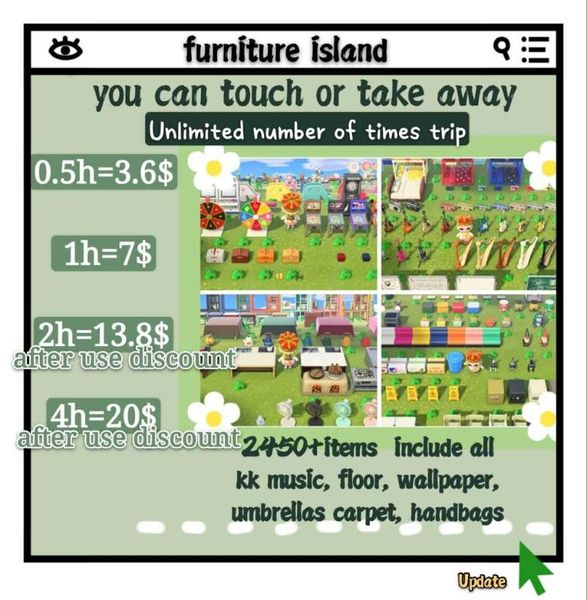 animal crossing horizons all catalog furniture island/clothes island/dream island/nook mile tickets/kk music access control card
animal crossing horizons all catalog furniture island/clothes island/dream island/nook mile tickets/kk music access control card