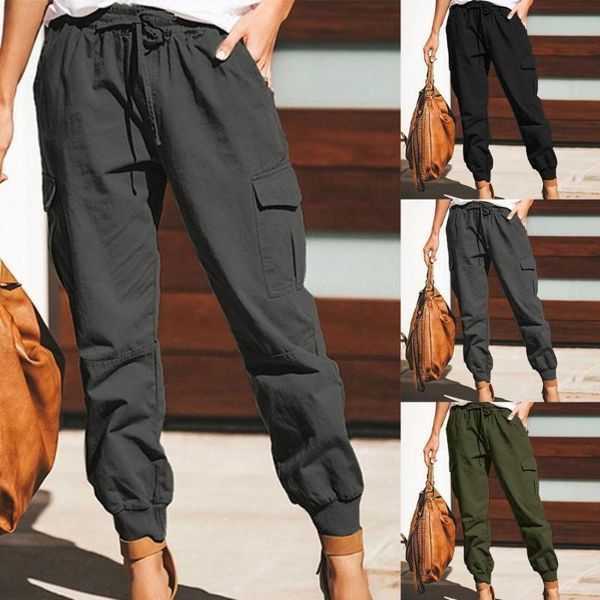 women's pants & capris women solid color drawstring streetwear summer multi pockets for hiking, Black;white
women's pants & capris women solid color drawstring streetwear summer multi pockets for hiking, Black;white