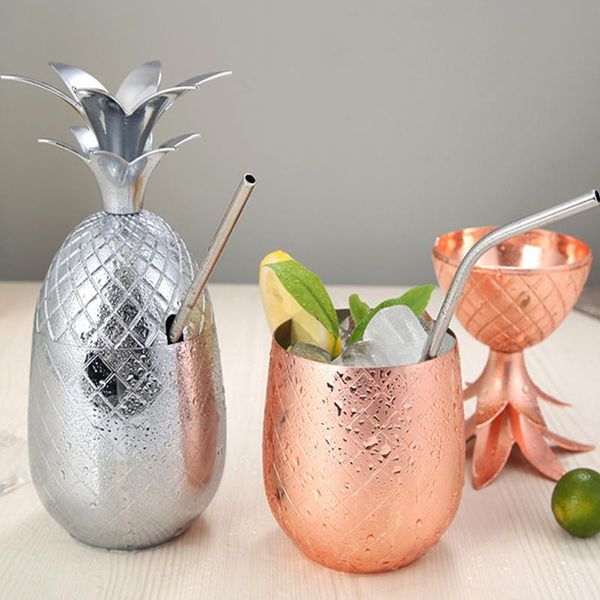 wine glasses pineapple tumbler mug with copper straw handmade safety pure stainless steel beer coffee cup glass drink
wine glasses pineapple tumbler mug with copper straw handmade safety pure stainless steel beer coffee cup glass drink
