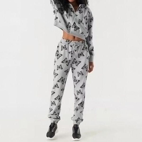 women's two piece pants butterfly print women 2 tracksuits oversized zippper hoodies sweatpants y2k fashion 90s streetwear 2021 vintage, White
women's two piece pants butterfly print women 2 tracksuits oversized zippper hoodies sweatpants y2k fashion 90s streetwear 2021 vintage, White