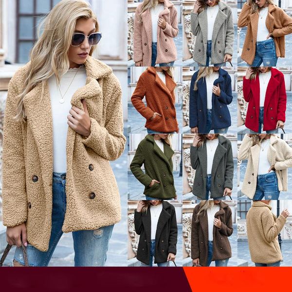 women's trench coats autumn winter style button wool coat lapel loose fleece unlined upper garment, Tan;black
women's trench coats autumn winter style button wool coat lapel loose fleece unlined upper garment, Tan;black