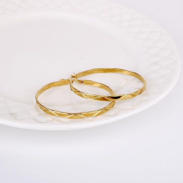 stainless steel hoop earring for women gold color round simple nice party daily ear jewelry 2021 e0175 cn(origin) & huggie, Golden;silver 
stainless steel hoop earring for women gold color round simple nice party daily ear jewelry 2021 e0175 cn(origin) & huggie, Golden;silver