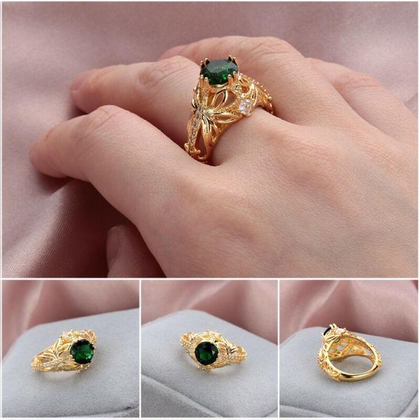 wedding rings retro green zircon ring for women engagement anniversary party band jewelry gifts, Slivery;golden
wedding rings retro green zircon ring for women engagement anniversary party band jewelry gifts, Slivery;golden