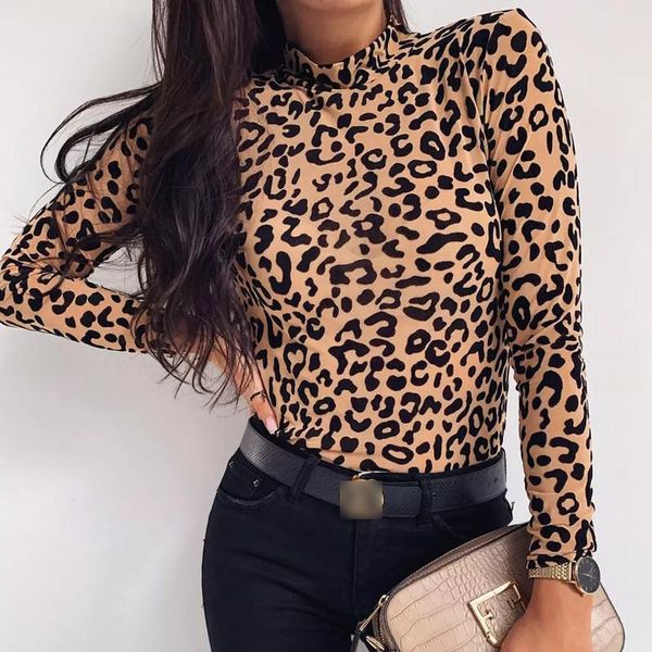 women's t-shirt women leopard print long sleeve casual holiday ladies slim fit mujer turtleneck neck korean style tee, White
women's t-shirt women leopard print long sleeve casual holiday ladies slim fit mujer turtleneck neck korean style tee, White
