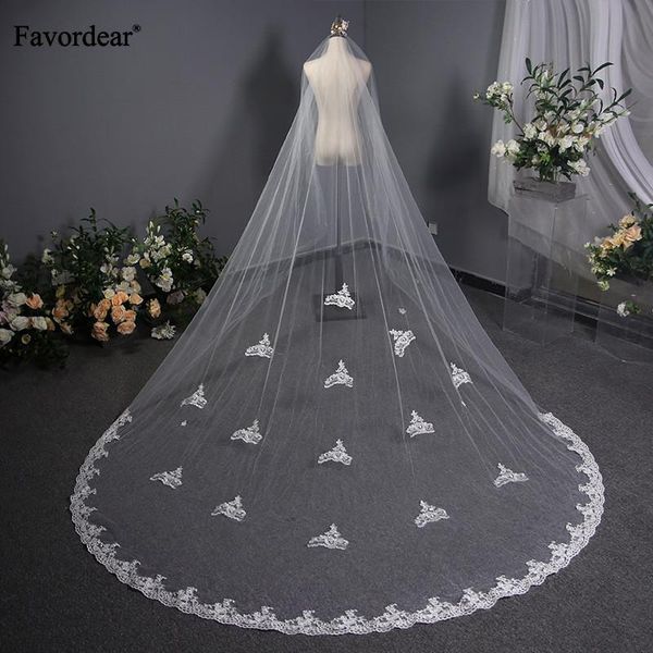 bridal veils favordear white 3.8m lace edge cathedral wedding veil long velos de noiva 2 tier applique, Black
bridal veils favordear white 3.8m lace edge cathedral wedding veil long velos de noiva 2 tier applique, Black