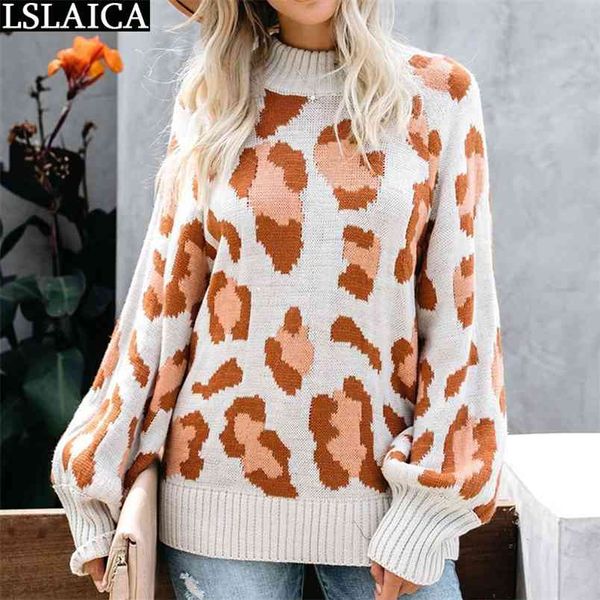 women sweater fashion leopard print long sleeve o neck winter vintage pullover casual patchwork femme chandails 210515, White;black
women sweater fashion leopard print long sleeve o neck winter vintage pullover casual patchwork femme chandails 210515, White;black