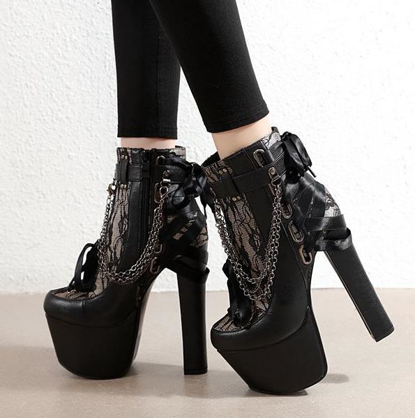 boots 16cm black metal chain buckle motorcycle woman ankle booties designer shoes size 34 to 40
boots 16cm black metal chain buckle motorcycle woman ankle booties designer shoes size 34 to 40