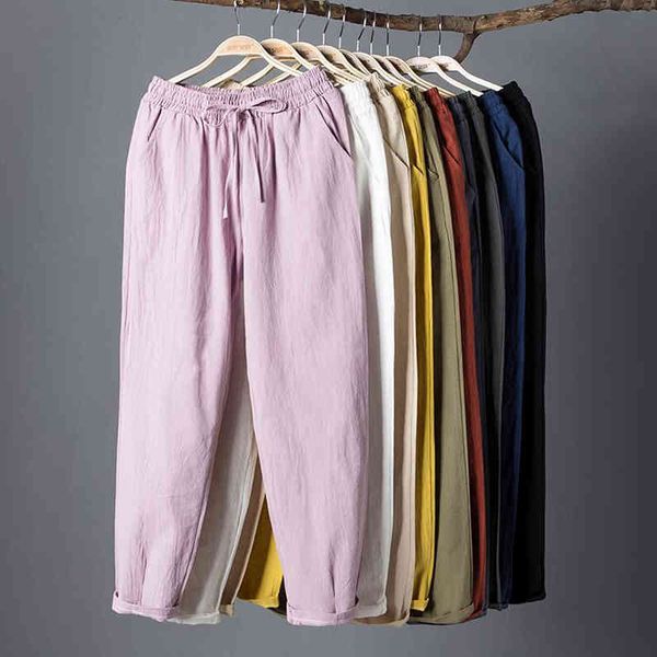 pant summer thin casual cotton linen women high waist solid harem pants female nine points plus size loose trousers, Black;white
pant summer thin casual cotton linen women high waist solid harem pants female nine points plus size loose trousers, Black;white