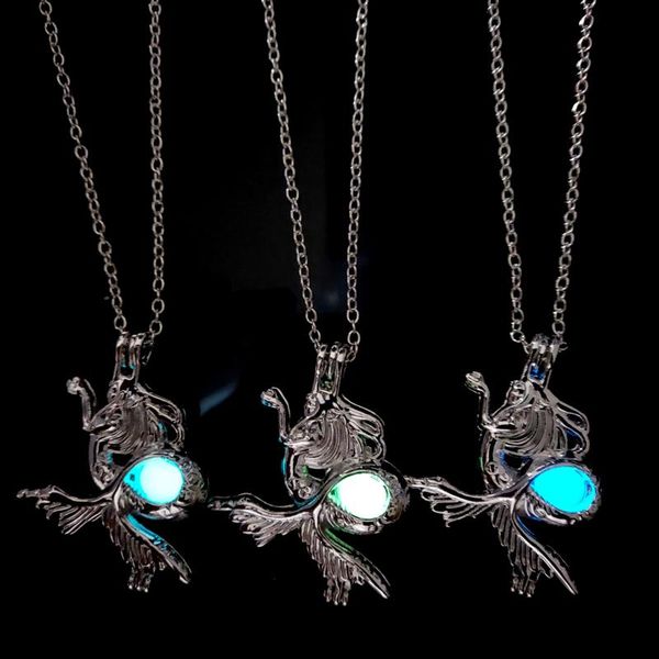 pendant necklaces glow in the dark necklace alloy chain luminous jewelry mermaid shape women gifts gem accessories, Silver
pendant necklaces glow in the dark necklace alloy chain luminous jewelry mermaid shape women gifts gem accessories, Silver