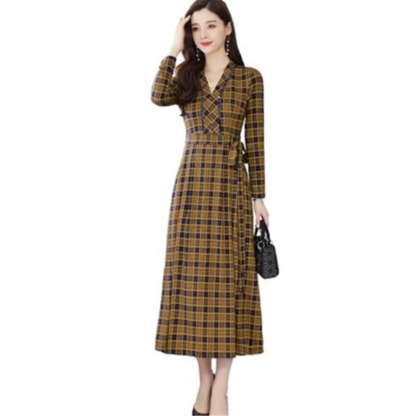 casual dresses spring autumn belt plaid women dress v-neck plus size female long sleeve vintage slim oficce lady elegant 667, Black;gray
casual dresses spring autumn belt plaid women dress v-neck plus size female long sleeve vintage slim oficce lady elegant 667, Black;gray