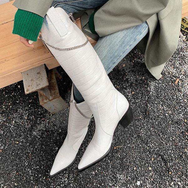 boots western women genuine leather knee high cowboy fashion pointed toe wedges long riding botas casual footwear, Black
boots western women genuine leather knee high cowboy fashion pointed toe wedges long riding botas casual footwear, Black