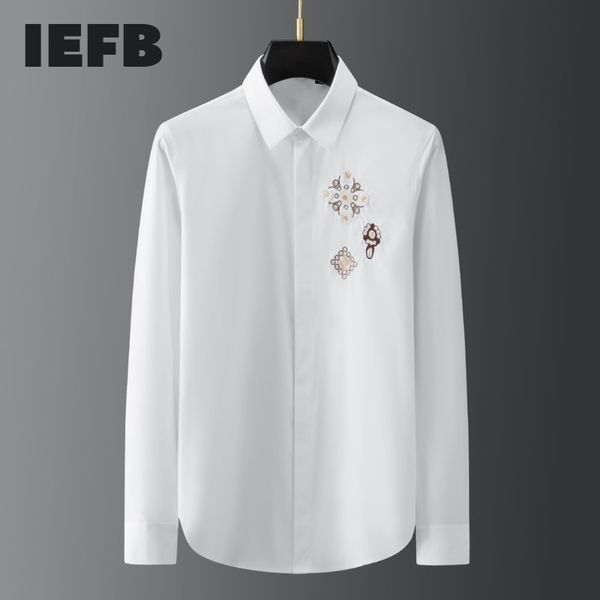 iefb fashion flower pattern embroidery simple long sleeve shirt men's spring caual slim blouse trend 9y5622 210524, White;black
iefb fashion flower pattern embroidery simple long sleeve shirt men's spring caual slim blouse trend 9y5622 210524, White;black