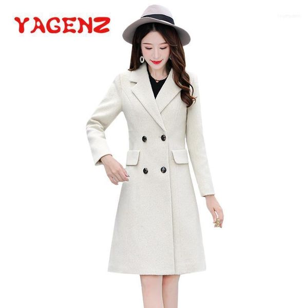 women's wool & blends yagenz woman long coats winter coat women with belt office lady double-breasted woolen fashion lace up outerwear, Black
women's wool & blends yagenz woman long coats winter coat women with belt office lady double-breasted woolen fashion lace up outerwear, Black