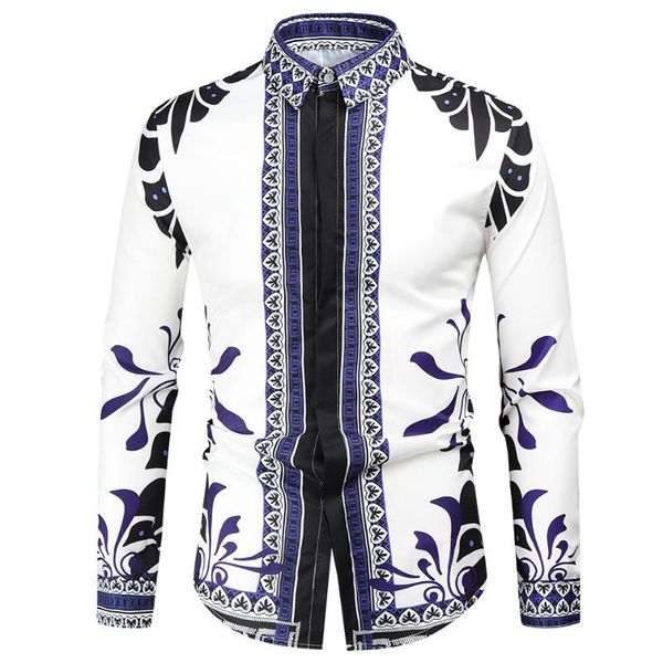 men's casual shirts luclesam men african ethnic print shirt mens long sleeve button up vintage blouse camisa masculina, White;black
men's casual shirts luclesam men african ethnic print shirt mens long sleeve button up vintage blouse camisa masculina, White;black