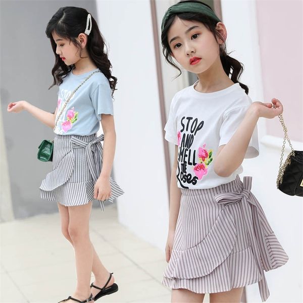 summer skirt set for teenage girl cotton kids clothes baby s flower print t-shirts + skirts s clothing 210622, White
summer skirt set for teenage girl cotton kids clothes baby s flower print t-shirts + skirts s clothing 210622, White