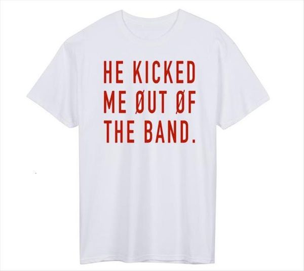 he kicked me out of women t shirt the band red letters print tshirts cotton casual funny for lady top, White
he kicked me out of women t shirt the band red letters print tshirts cotton casual funny for lady top, White
