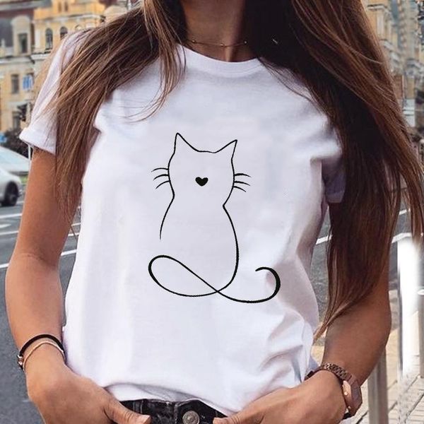 women's t-shirt women graphic cat lovely animal fashion short sleeve spring summer cartoon print female clothes tees tshirt, White
women's t-shirt women graphic cat lovely animal fashion short sleeve spring summer cartoon print female clothes tees tshirt, White