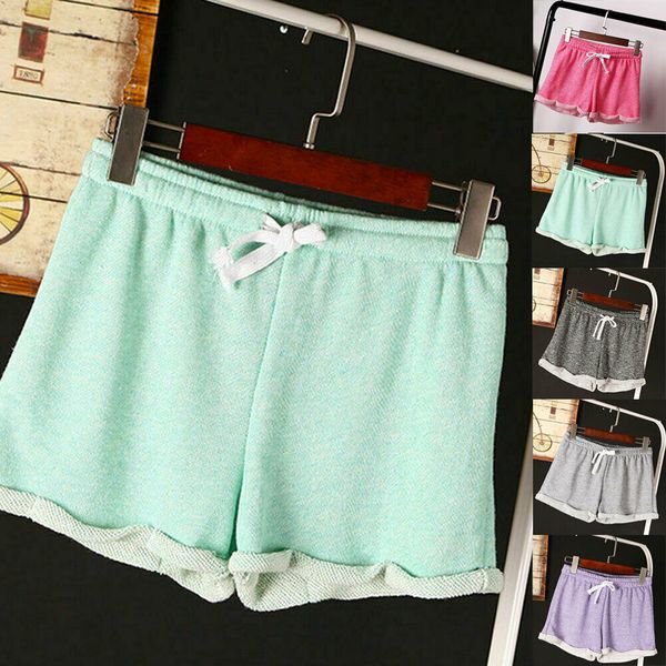 women ladies fashion casual sports workout waistband running gym solid high waist shorts, White;black
women ladies fashion casual sports workout waistband running gym solid high waist shorts, White;black