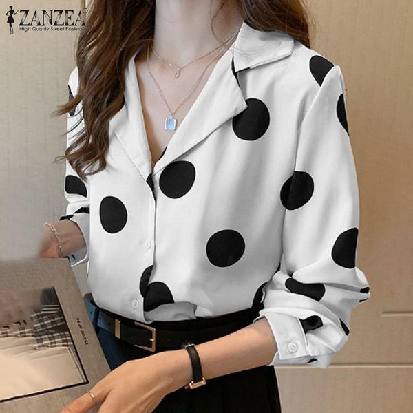women's blouses & shirts women polka dots blouse zanzea casual elegant long sleeve shirt autumn vintage button chemise loose party prin, White
women's blouses & shirts women polka dots blouse zanzea casual elegant long sleeve shirt autumn vintage button chemise loose party prin, White