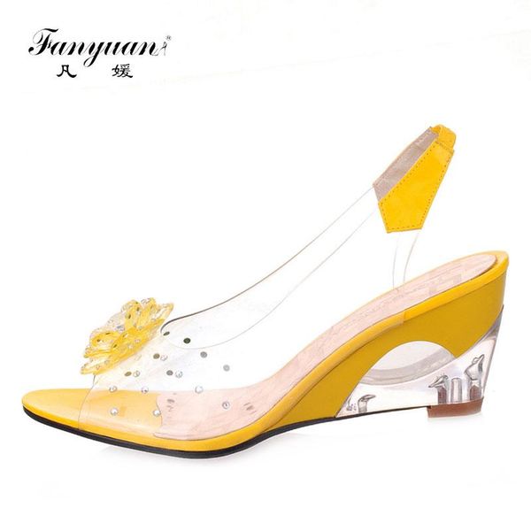 fanyuan women heeled sandals pvc jelly transparent heel ladies summer shoes woman peep toe high heels wedges dress, Black
fanyuan women heeled sandals pvc jelly transparent heel ladies summer shoes woman peep toe high heels wedges dress, Black