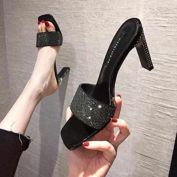 sandals bright diamond open toe high heels women slippers sandalia feminina party dress shoes size 34-39, Black
sandals bright diamond open toe high heels women slippers sandalia feminina party dress shoes size 34-39, Black