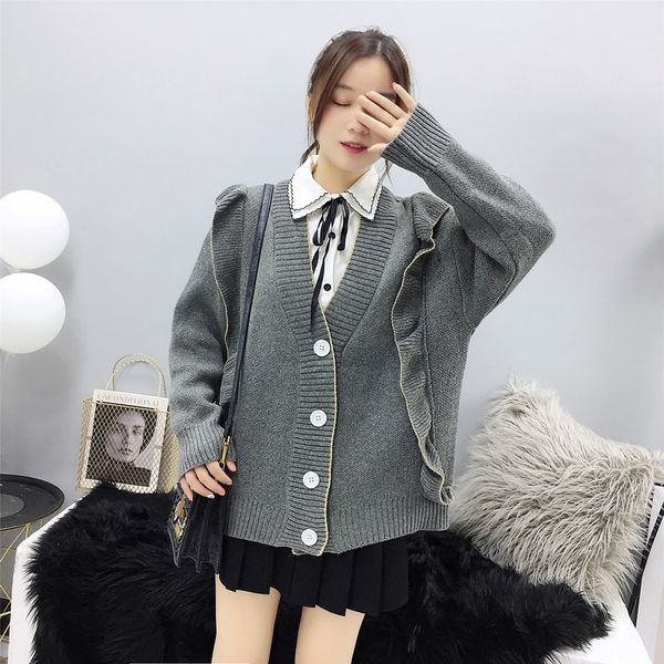 hoodies loose coat women's knitted cardigan jacket thick sweater plus size women clothing, Black
hoodies loose coat women's knitted cardigan jacket thick sweater plus size women clothing, Black