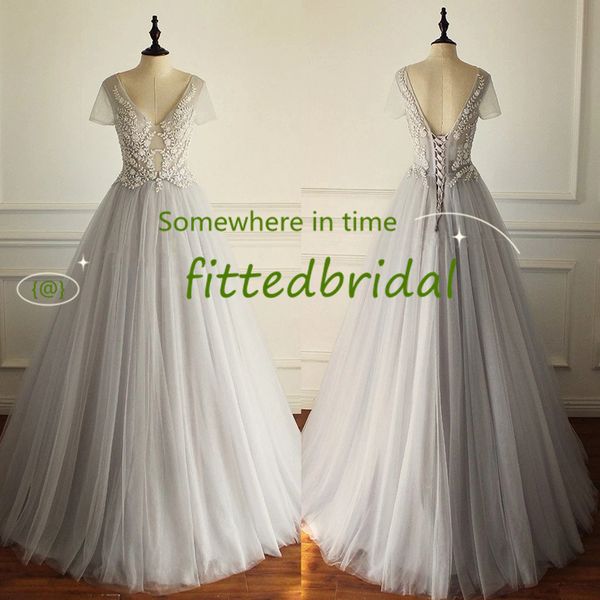 cap sleeves wedding dresses bridal gowns lace applique berta bohemian spaghetti straps v-neck backless floor length real image, White
cap sleeves wedding dresses bridal gowns lace applique berta bohemian spaghetti straps v-neck backless floor length real image, White