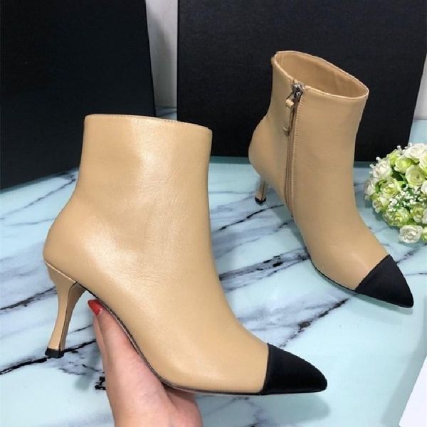 boots women thin high heel shoes genunie leather solid color zapatos de mujer side zipper pointed toe woman, Black
boots women thin high heel shoes genunie leather solid color zapatos de mujer side zipper pointed toe woman, Black