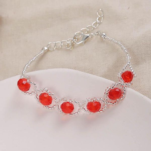 beaded, strands trendy simple ladies red crystal silver color glass beads handmade beaded strand bracelets for women party jewelry gift, Black
beaded, strands trendy simple ladies red crystal silver color glass beads handmade beaded strand bracelets for women party jewelry gift, Black