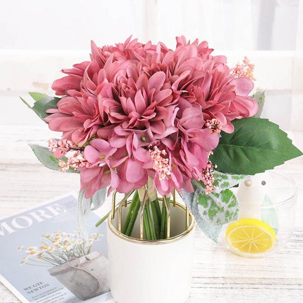 decorative flowers & wreaths beautiful artificial silk autumn dahlia wine color bouquet home wedding table decoration fake
decorative flowers & wreaths beautiful artificial silk autumn dahlia wine color bouquet home wedding table decoration fake