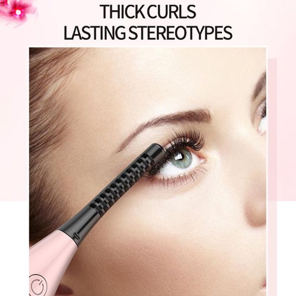 eyelash curler electric heated eyelashes curling beauty makeup tool usb rechargeable device 
eyelash curler electric heated eyelashes curling beauty makeup tool usb rechargeable device