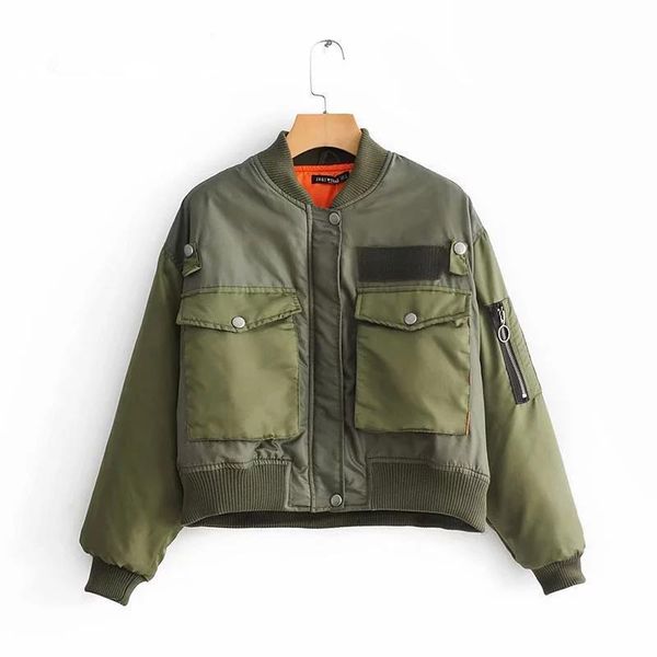 women's jackets women military green moto biker bomber pilot jacket cropped long sleeve female oversized coat outerwear chaquetas, Black;brown
women's jackets women military green moto biker bomber pilot jacket cropped long sleeve female oversized coat outerwear chaquetas, Black;brown