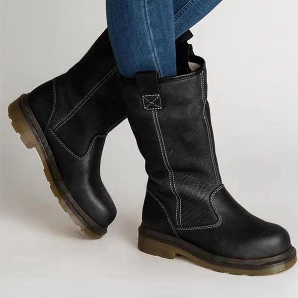 boots winter women's high-up plush warm round toe low-heel slip-on woman shoe platform gothic shoes, Black
boots winter women's high-up plush warm round toe low-heel slip-on woman shoe platform gothic shoes, Black