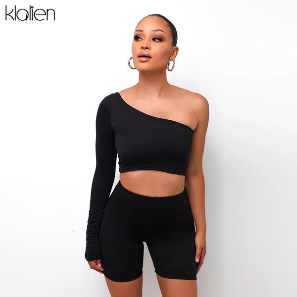 t shirt one shoulder solid two piece women fashion street casual fitness tracksuit female slim stretch biker shorts set, White
t shirt one shoulder solid two piece women fashion street casual fitness tracksuit female slim stretch biker shorts set, White