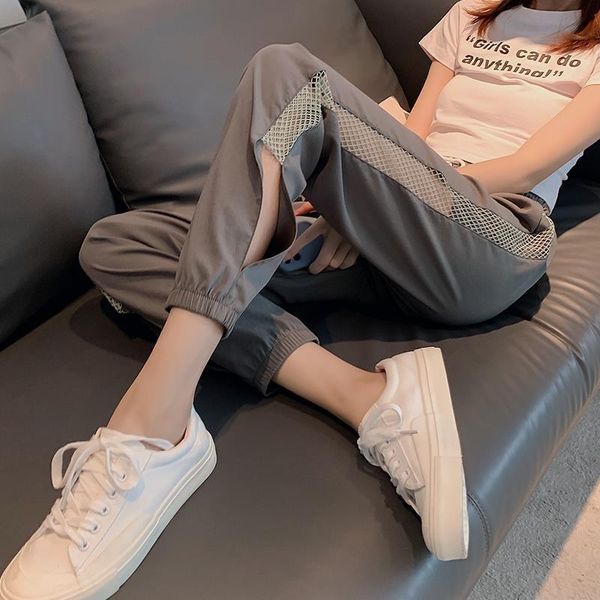 women's pants & capris sports summer thin loose wide-leg large size nine-point casual hollow mesh trousers woman, Black;white
women's pants & capris sports summer thin loose wide-leg large size nine-point casual hollow mesh trousers woman, Black;white