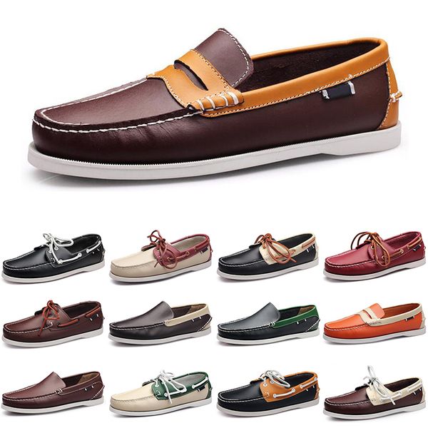 men casual shoes loafers leather sneakers bottom low cut classic triple brown orange dress shoe mens trainer, Black
men casual shoes loafers leather sneakers bottom low cut classic triple brown orange dress shoe mens trainer, Black
