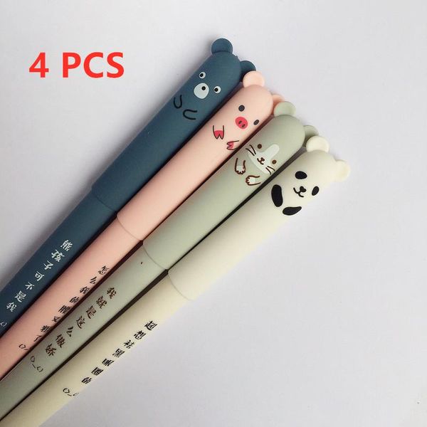 4pcs/set kawaii pig bear erasable gel pen for school office stationery supplies gift 0.35mm blue black ink pens
4pcs/set kawaii pig bear erasable gel pen for school office stationery supplies gift 0.35mm blue black ink pens