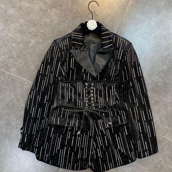 women's suits & blazers lady office lapel long-sleeve diamond velvet blazer autumn winter female sashes weave slim fit jacket black ele, White;black
women's suits & blazers lady office lapel long-sleeve diamond velvet blazer autumn winter female sashes weave slim fit jacket black ele, White;black