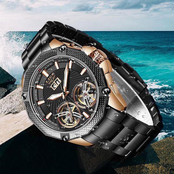 wristwatches watch men 2021 lige black classic mens automatic mechanical watches date double tourbillon waterproof clock, Slivery;brown
wristwatches watch men 2021 lige black classic mens automatic mechanical watches date double tourbillon waterproof clock, Slivery;brown
