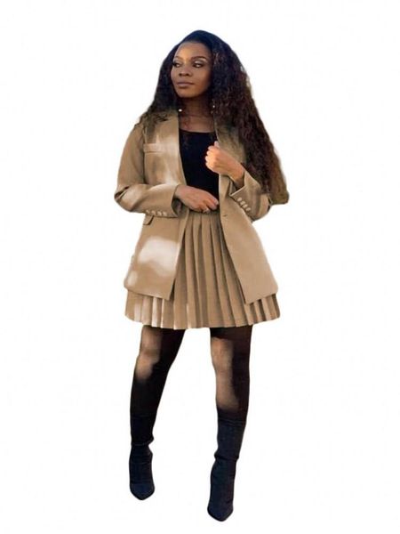 women's tracksuits winter small suit, double-breasted long-sleeved and pleated skirt, two-piece fashion beautiful party dress, Gray
women's tracksuits winter small suit, double-breasted long-sleeved and pleated skirt, two-piece fashion beautiful party dress, Gray