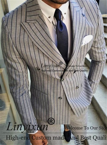 men's suits & blazers grey pinstripe mens 2 pieces jacket pants set wedding groom tuxedos double breasted business male prom blazer mas, White;black
men's suits & blazers grey pinstripe mens 2 pieces jacket pants set wedding groom tuxedos double breasted business male prom blazer mas, White;black