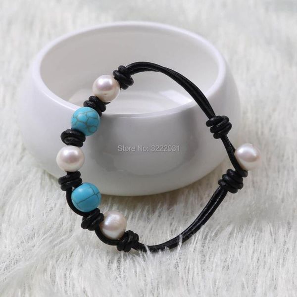 charm bracelets natural pearl leather bracelet,handmade genuine jewelry,cultured pearls beaded bangle for friends present, Golden;silver
charm bracelets natural pearl leather bracelet,handmade genuine jewelry,cultured pearls beaded bangle for friends present, Golden;silver