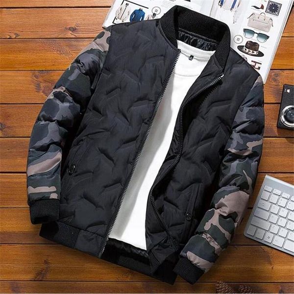 men's down & parkas men's camouflage parka coat winter casual warm baseball jacket men harajuku slim zip pocket, Black
men's down & parkas men's camouflage parka coat winter casual warm baseball jacket men harajuku slim zip pocket, Black
