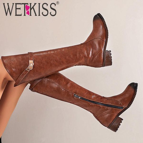 boots wetkiss knee woman metal strap knight high boot chunky heel round toe skid proof winter warm russia shoes women big, Black
boots wetkiss knee woman metal strap knight high boot chunky heel round toe skid proof winter warm russia shoes women big, Black