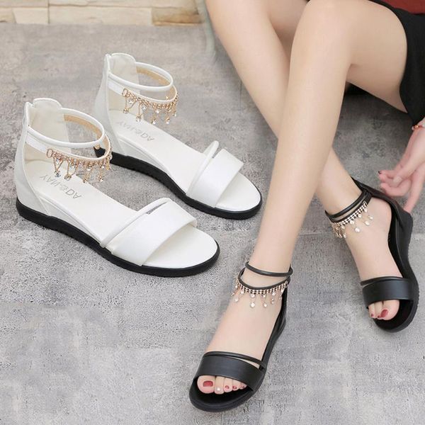 women's sandals spring summer ladies shoes fashion peep toe wedges heel casual loafers sandalias outdoor, Black
women's sandals spring summer ladies shoes fashion peep toe wedges heel casual loafers sandalias outdoor, Black