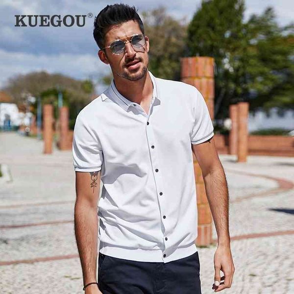kuegou cotton cardigan polo shirt summer men's poloshirt fashion extension men polo shirts short sleeves plus size zt-3391 210401, White;black
kuegou cotton cardigan polo shirt summer men's poloshirt fashion extension men polo shirts short sleeves plus size zt-3391 210401, White;black