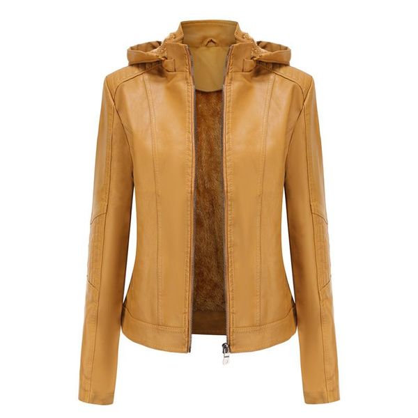 women's leather & faux autumn winter coat women 2021 black yellow pink casual plus size slim fashion hooded warm pu jacket n1111
women's leather & faux autumn winter coat women 2021 black yellow pink casual plus size slim fashion hooded warm pu jacket n1111