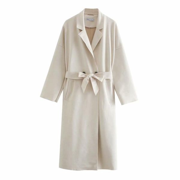 women's trench coats 2021 autumn fashion oversize all match suede textured coat ladies v neck solid color chic windbreaker, Tan;black
women's trench coats 2021 autumn fashion oversize all match suede textured coat ladies v neck solid color chic windbreaker, Tan;black